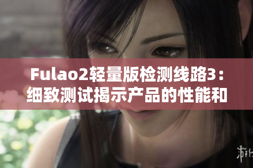 Fulao2轻量版检测线路3：细致测试揭示产品的性能和可靠性