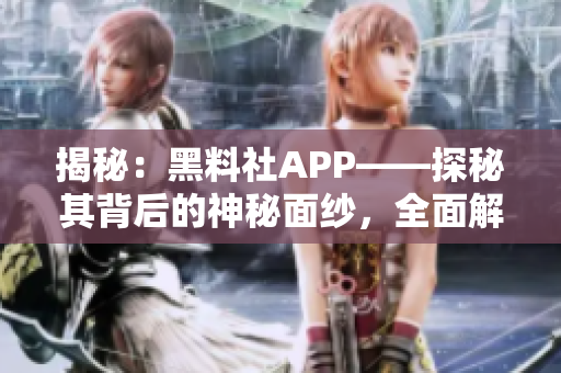 揭秘：黑料社APP——探秘其背后的神秘面纱，全面解析其功能与影响