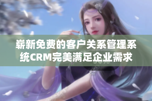 崭新免费的客户关系管理系统CRM完美满足企业需求