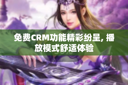 免费CRM功能精彩纷呈, 播放模式舒适体验