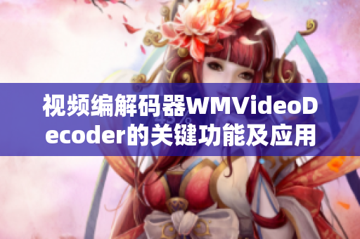 视频编解码器WMVideoDecoder的关键功能及应用领域