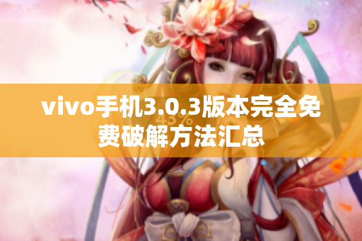 vivo手机3.0.3版本完全免费破解方法汇总