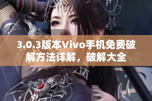 3.0.3版本Vivo手机免费破解方法详解，破解大全