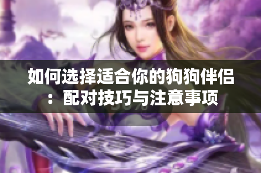 如何选择适合你的狗狗伴侣：配对技巧与注意事项