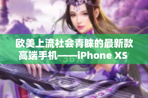 欧美上流社会青睐的最新款高端手机——iPhone XS Max