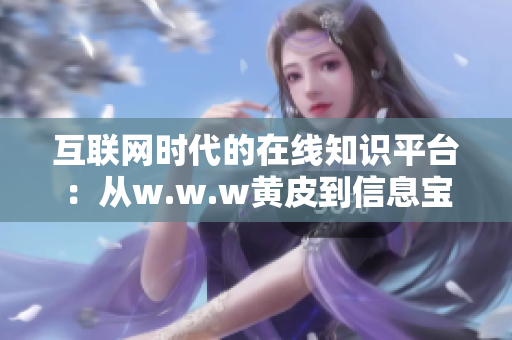 互联网时代的在线知识平台：从w.w.w黄皮到信息宝库