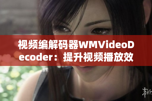 视频编解码器WMVideoDecoder：提升视频播放效率和画面质量