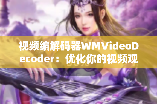 视频编解码器WMVideoDecoder：优化你的视频观看体验