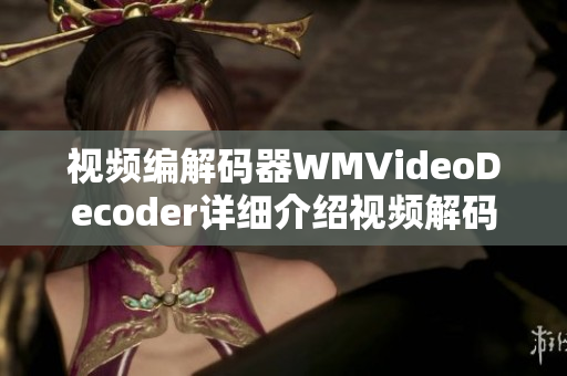 视频编解码器WMVideoDecoder详细介绍视频解码过程