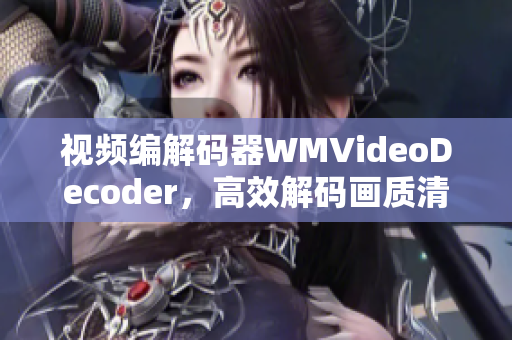 视频编解码器WMVideoDecoder，高效解码画质清晰