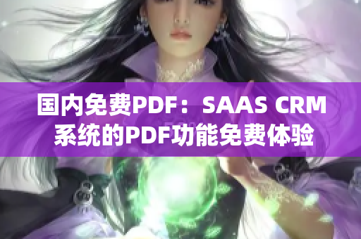 国内免费PDF：SAAS CRM 系统的PDF功能免费体验