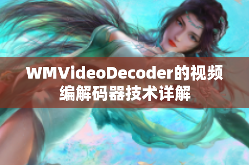 WMVideoDecoder的视频编解码器技术详解