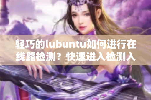 轻巧的lubuntu如何进行在线路检测？快速进入检测入口