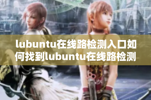 lubuntu在线路检测入口如何找到lubuntu在线路检测入口