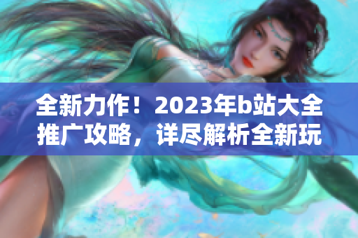 全新力作！2023年b站大全推广攻略，详尽解析全新玩法！