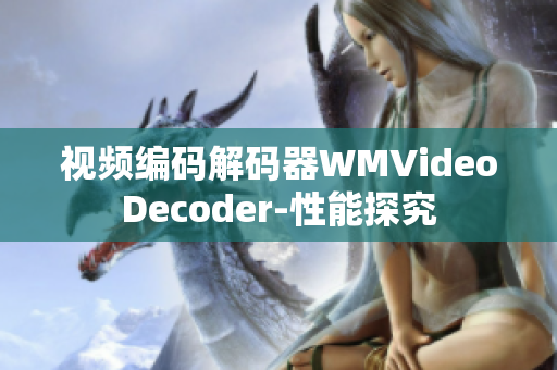 视频编码解码器WMVideoDecoder-性能探究