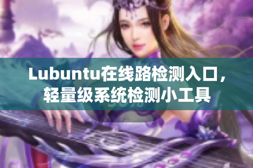 Lubuntu在线路检测入口，轻量级系统检测小工具