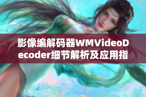 影像编解码器WMVideoDecoder细节解析及应用指南