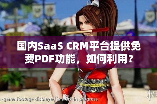 国内SaaS CRM平台提供免费PDF功能，如何利用？