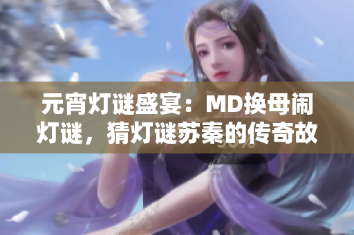 元宵灯谜盛宴：MD换母闹灯谜，猜灯谜苏秦的传奇故事